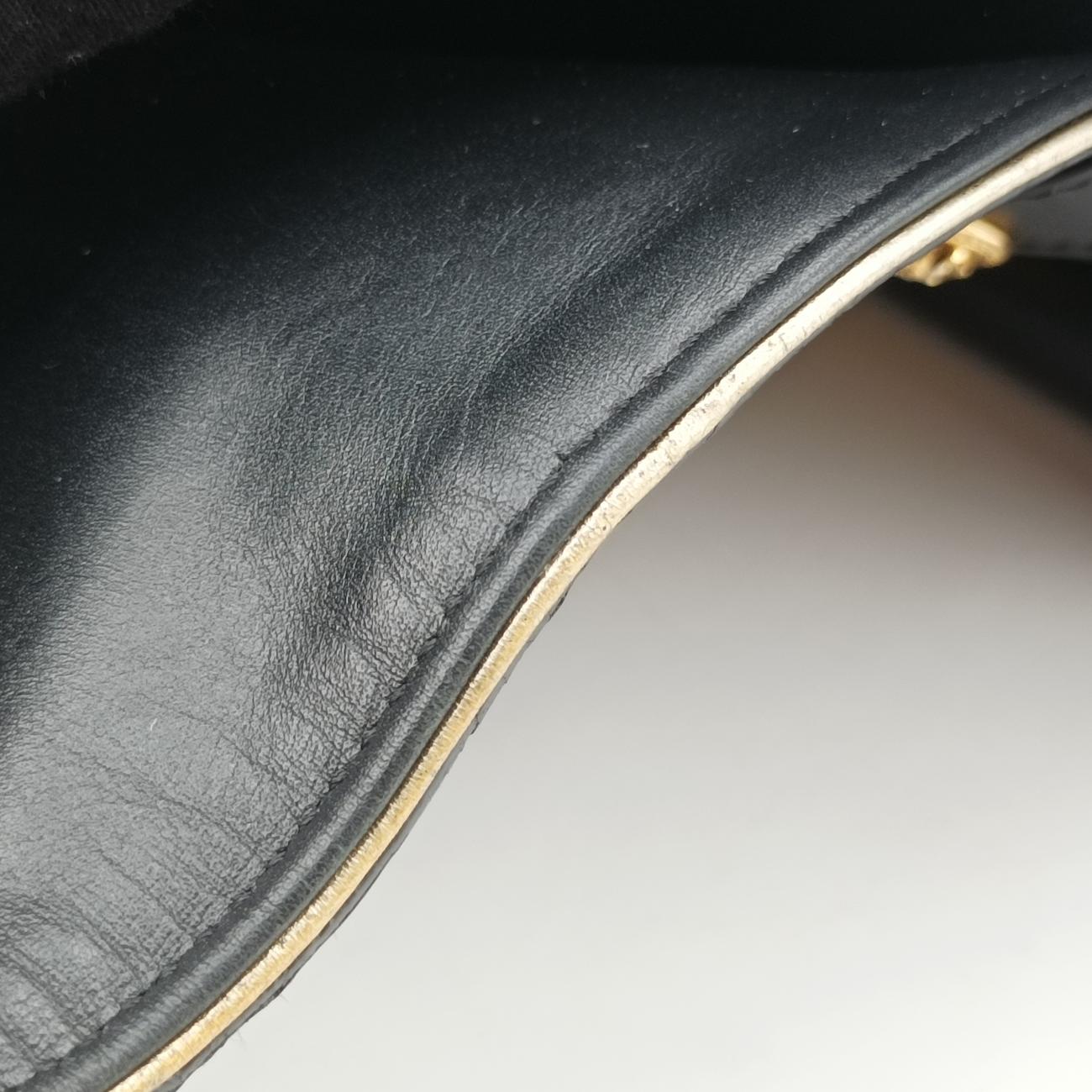 Pre-owned VERSACE Medusa Medallion Black Leather  handbag | stylenewstar