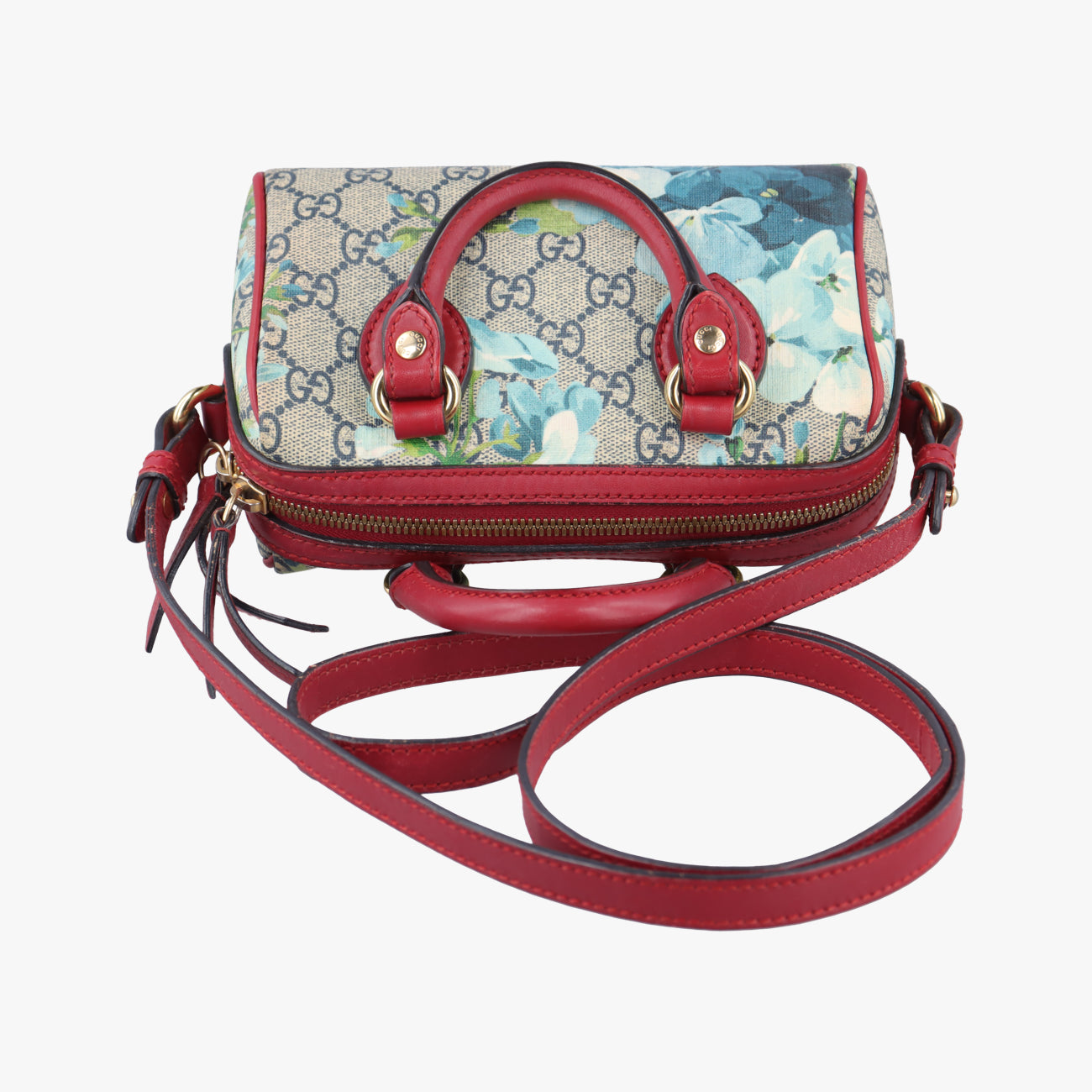 Vintage Gucci GG Blooms Beige×Red×Multicolour PVC coated canvas 432123 shoulderbag | stylenewstar