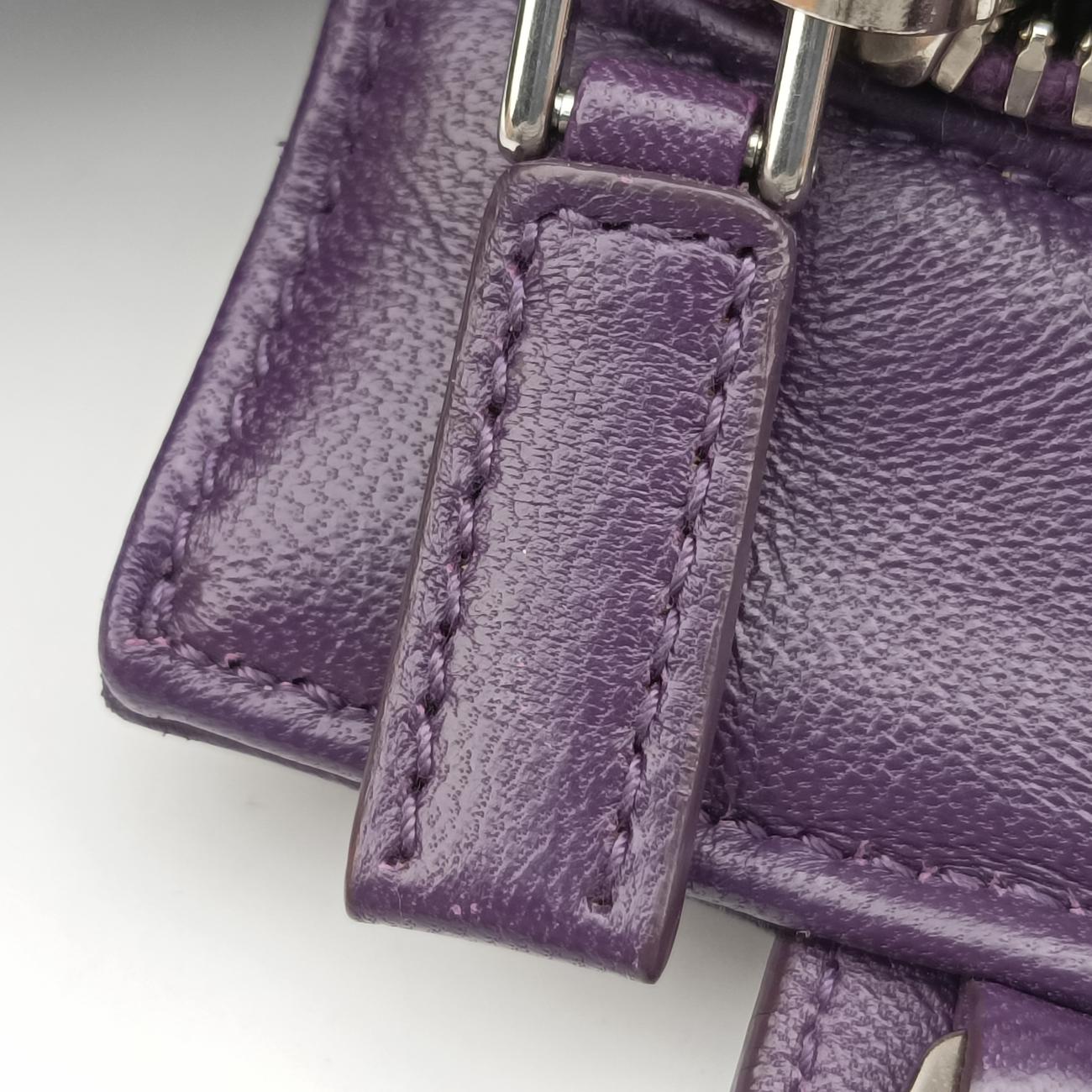 Secondhand Prada Turquoise Mini Tote Purple Nappa leather 1BG418 shoulderbag | stylenewstar