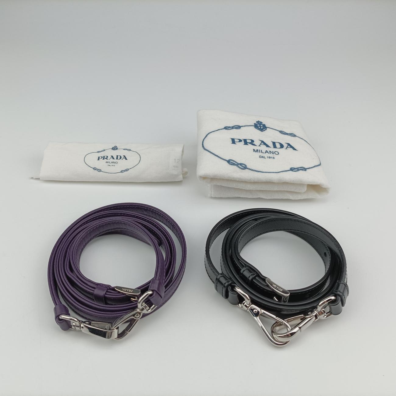 Secondhand Prada Turquoise Mini Tote Purple Nappa leather 1BG418 shoulderbag | stylenewstar