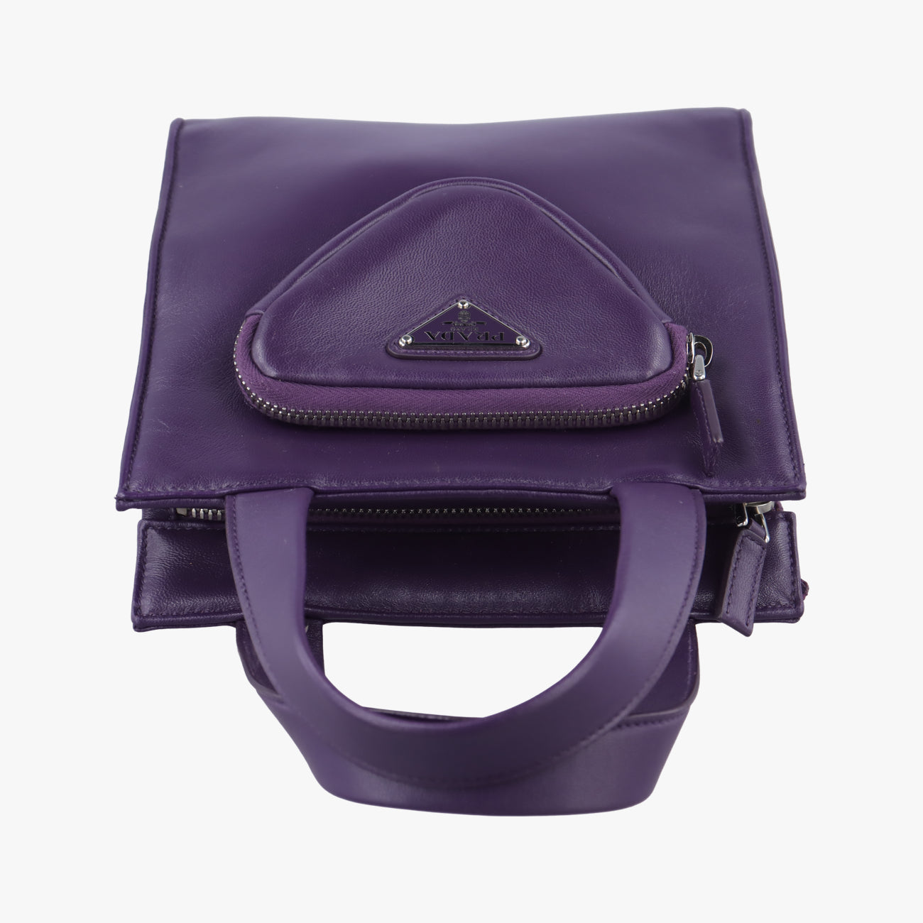 Secondhand Prada Turquoise Mini Tote Purple Nappa leather 1BG418 shoulderbag | stylenewstar