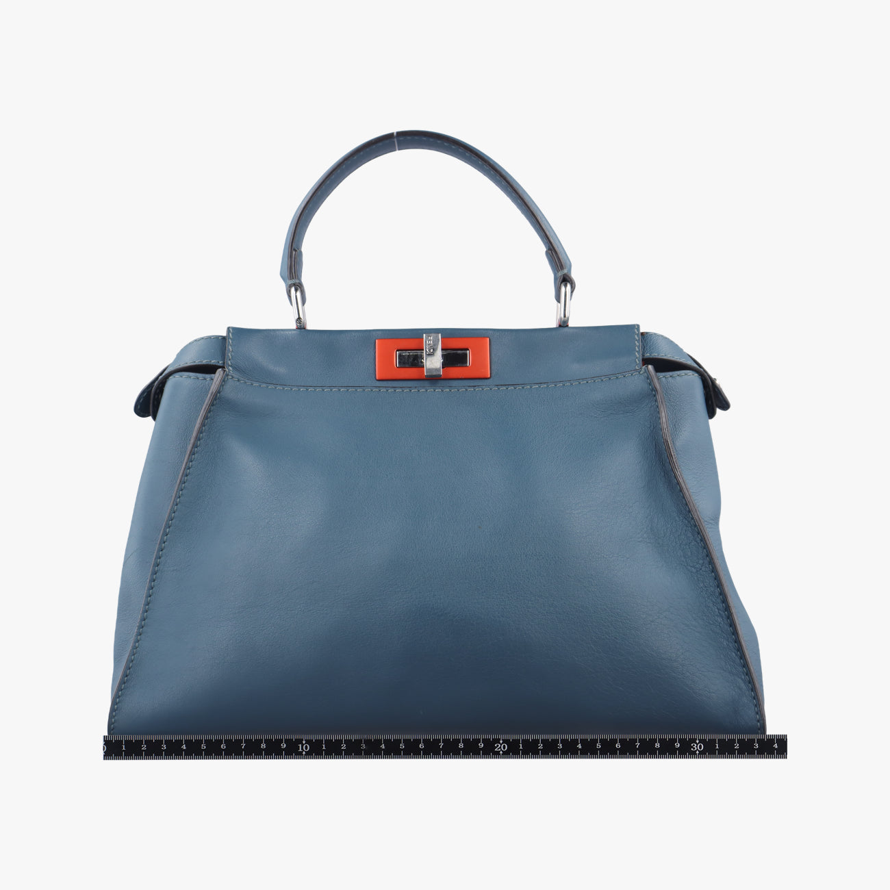 Pre-owned Fendi Peekaboo Blue×Red Leather 8BN290 shoulderbag | stylenewstar