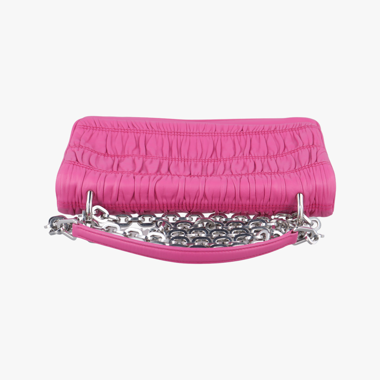 Pre-owned Prada Fuoco Nappa Gaufre Red Nappa Leather 1BD009 shoulderbag | stylenewstar