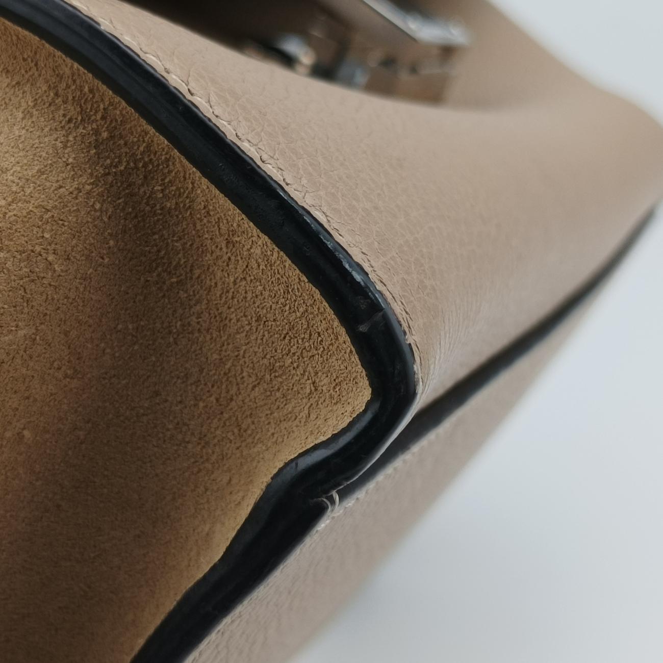 Vintage Celine Trapèze Beige Suede × leather  shoulderbag | stylenewstar