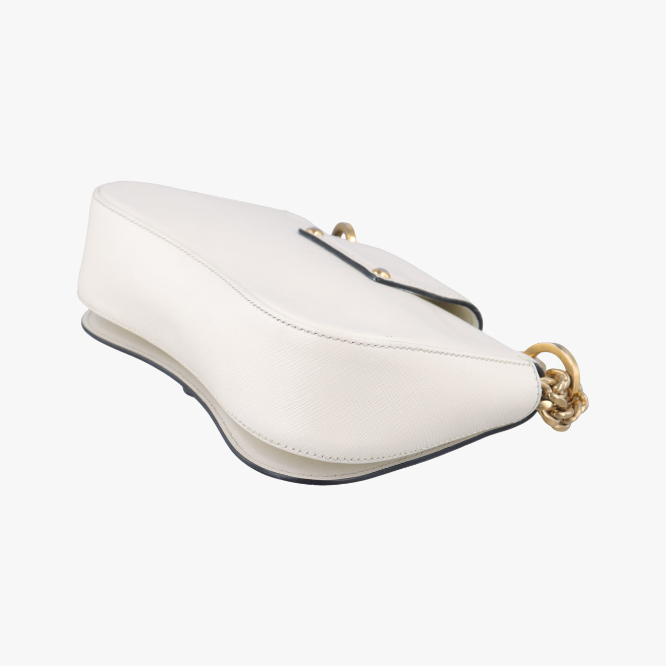 Pre-owned Prada Sidonie White SAFFIANO　Leather 1BD219 shoulderbag | stylenewstar