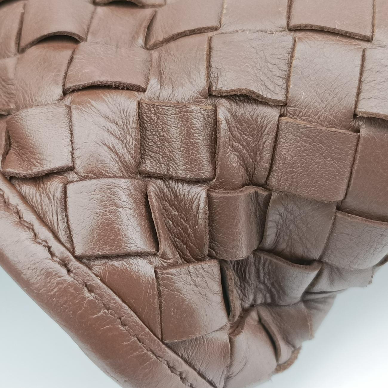 Pre-owned Bottega Veneta Intrecciato Brown lambskin  handbag | stylenewstar