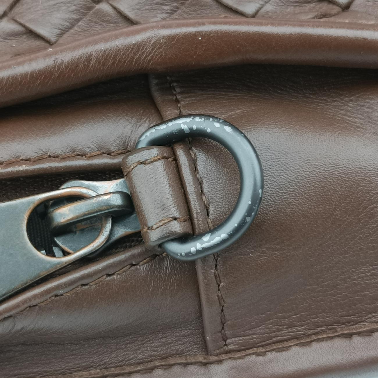 Pre-owned Bottega Veneta Intrecciato Brown lambskin  handbag | stylenewstar