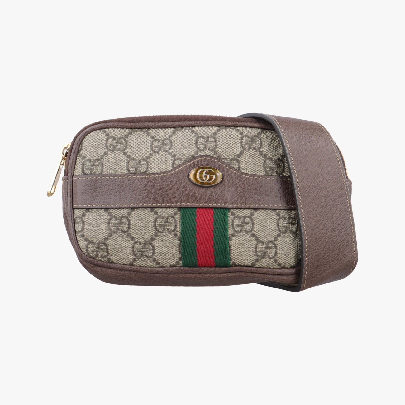 Pre-owned Gucci Ophidia Brown×Multicolour PVC coated canvas×Leather 519308 bum bag/waist bag | stylenewstar
