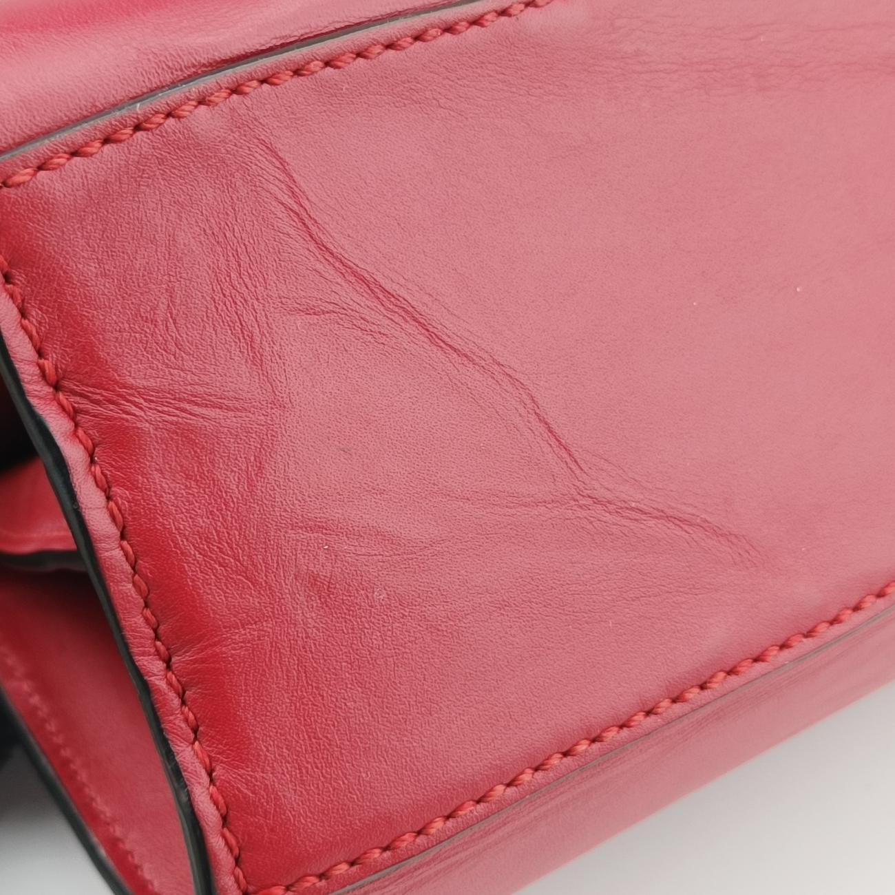 Pre-owned Gucci Bamboo Web Nymphaea Red Leather 459076 shoulderbag | stylenewstar