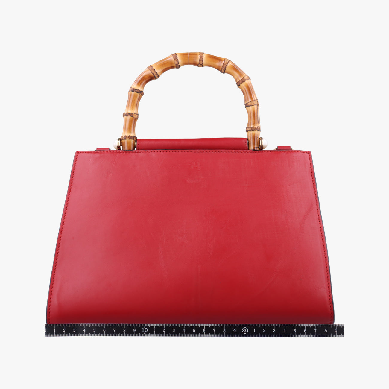 Pre-owned Gucci Bamboo Web Nymphaea Red Leather 459076 shoulderbag | stylenewstar