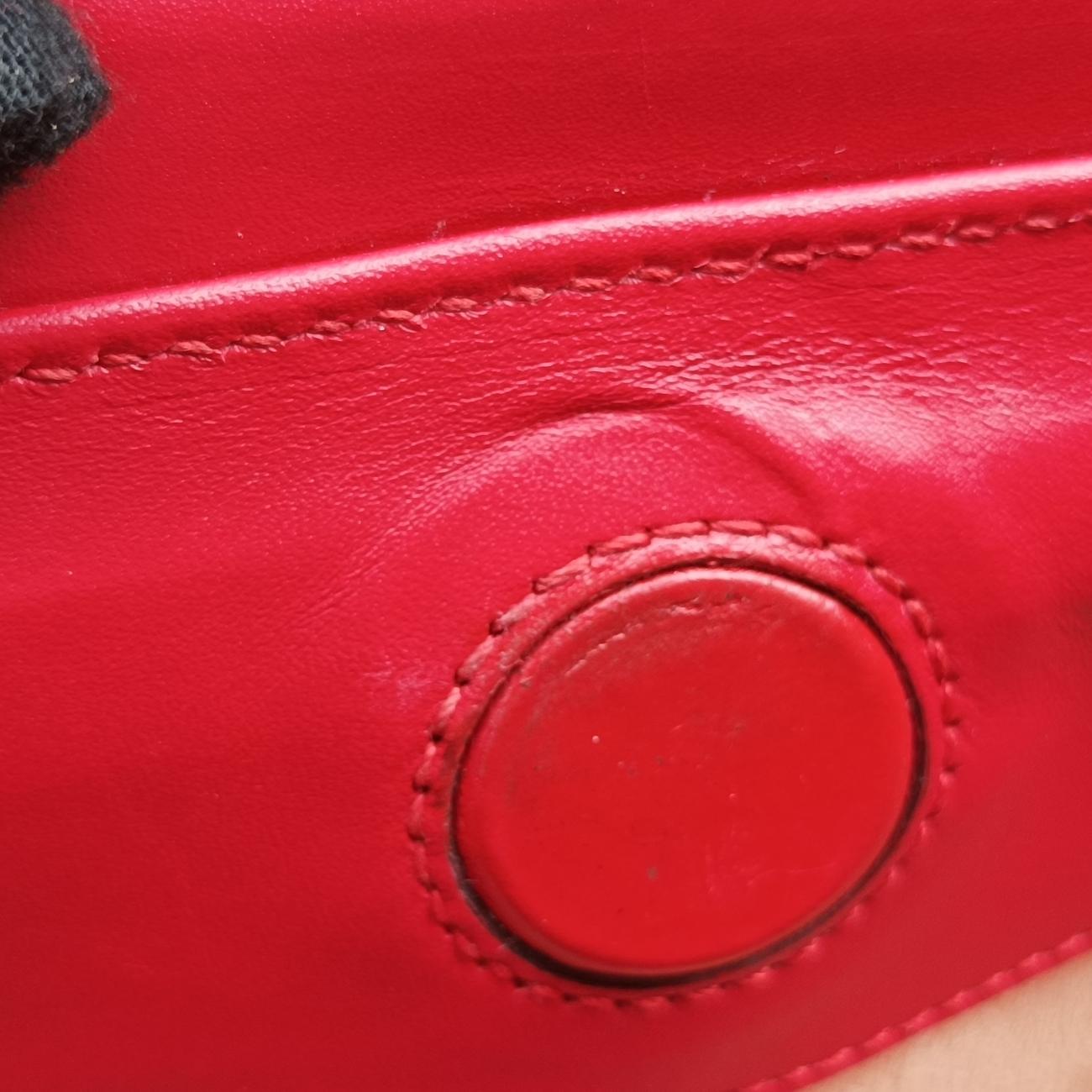 Pre-owned Gucci Bamboo Web Nymphaea Red Leather 459076 shoulderbag | stylenewstar