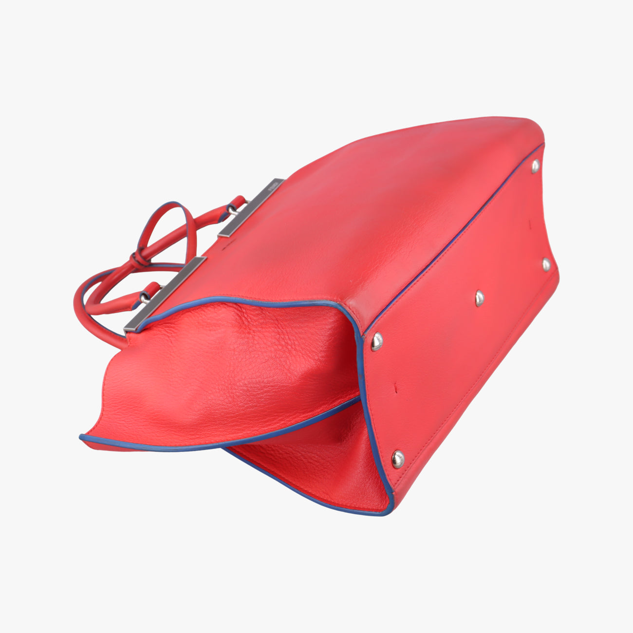 Pre-owned Fendi Troyage Trois Jours Red Leather 8BH279 shoulderbag | stylenewstar