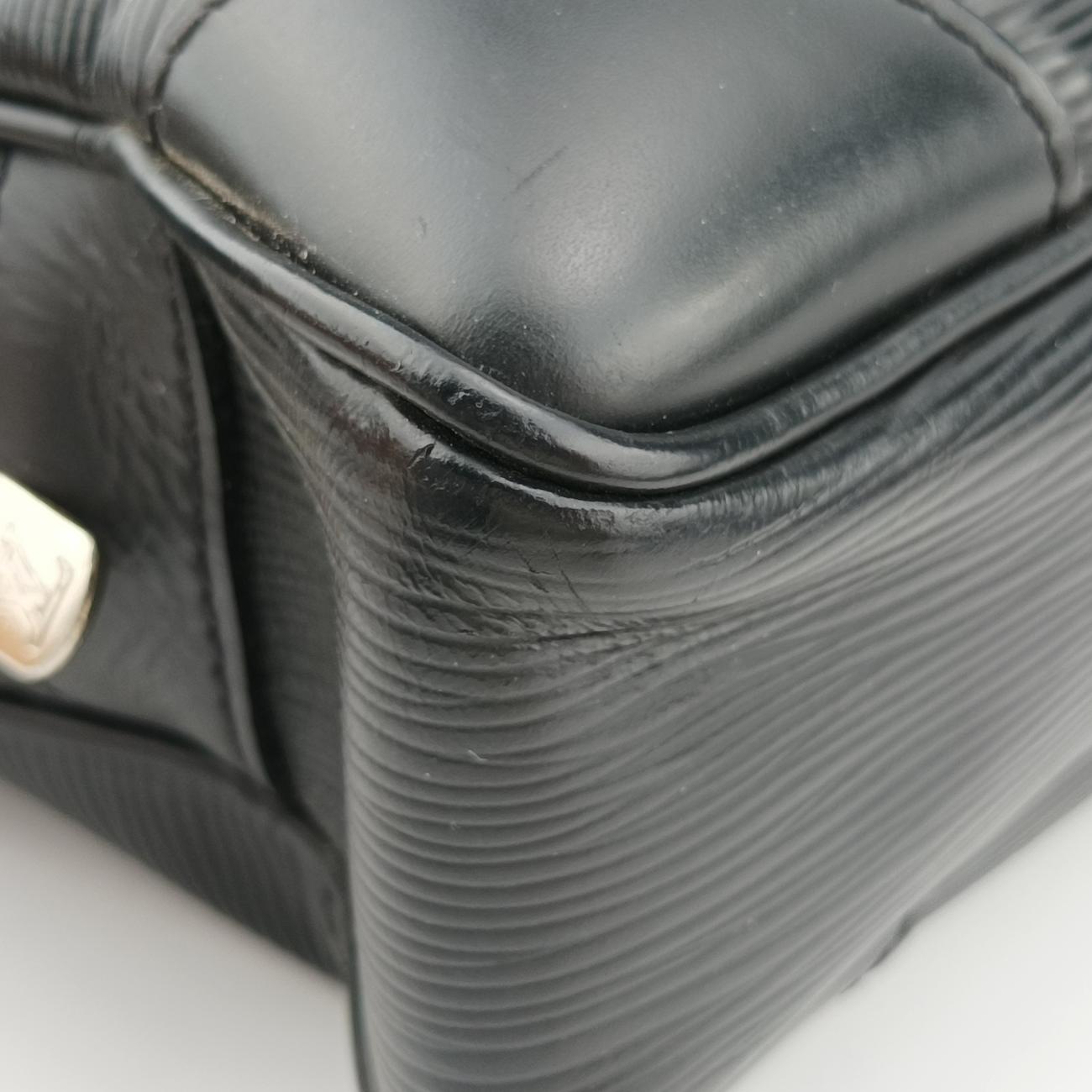 Pre-owned Louis Vuitton Porto Document Voyage Black Epi M59162 handbag | stylenewstar