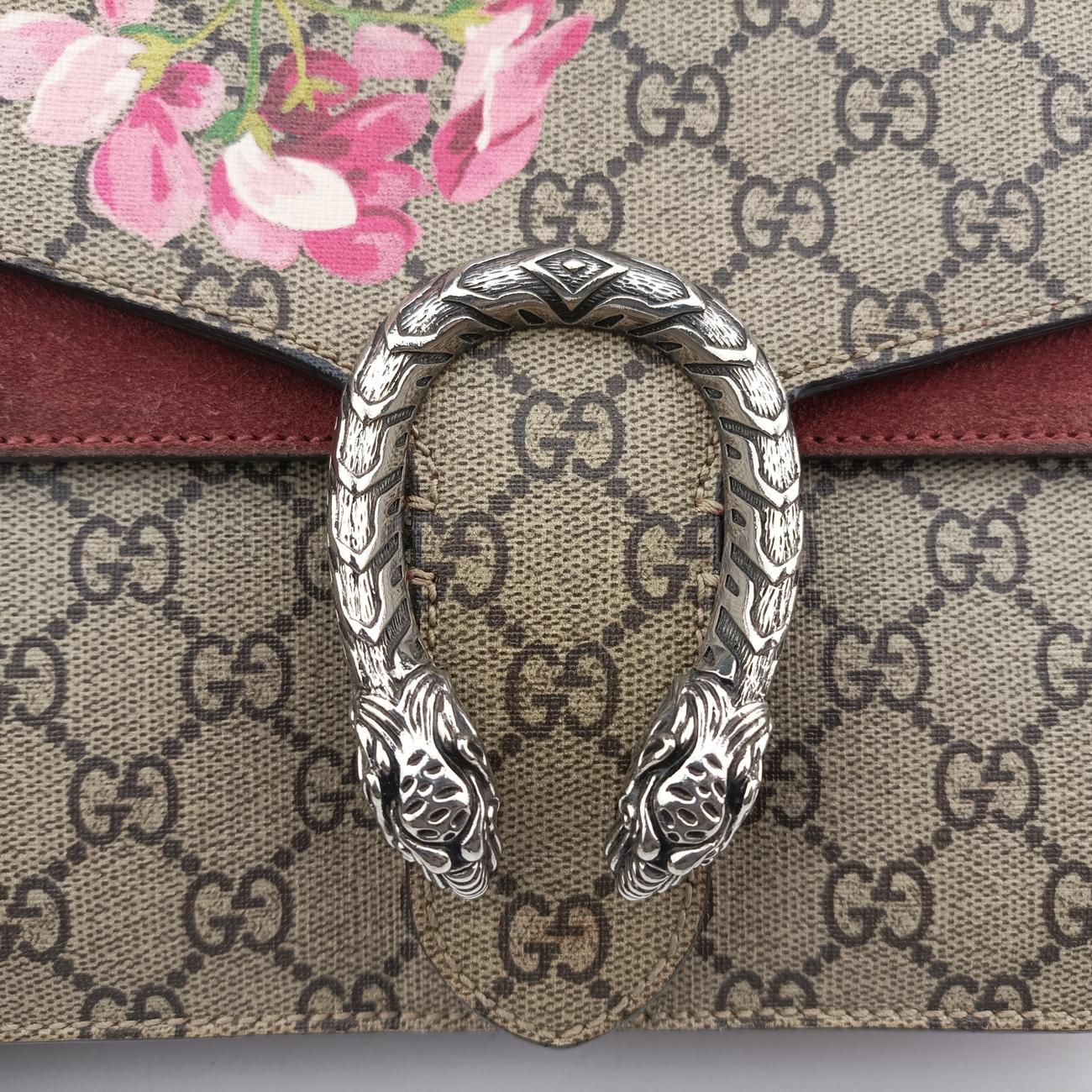 Pre-owned Gucci Dionysus beige×red×multicolor PVC coated canvas 400249 shoulderbag | stylenewstar