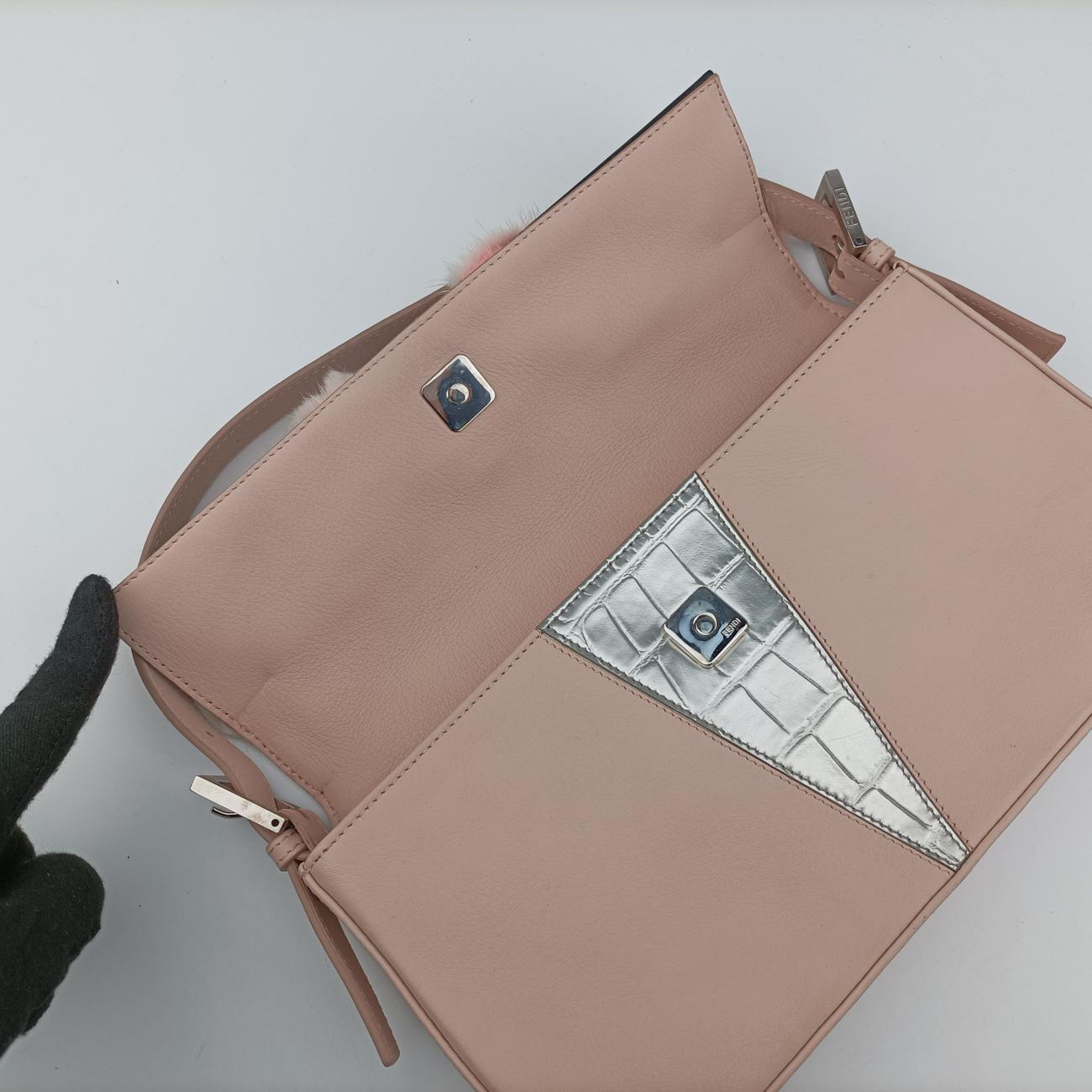 Secondhand Fendi BAGUETTE Pink×multicolor Leather 8BR600 handbag | stylenewstar