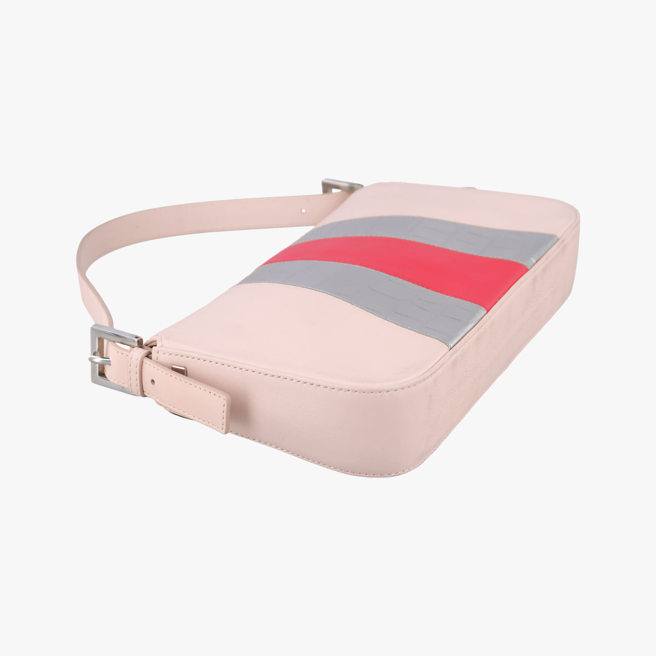 Secondhand Fendi BAGUETTE Pink×multicolor Leather 8BR600 handbag | stylenewstar