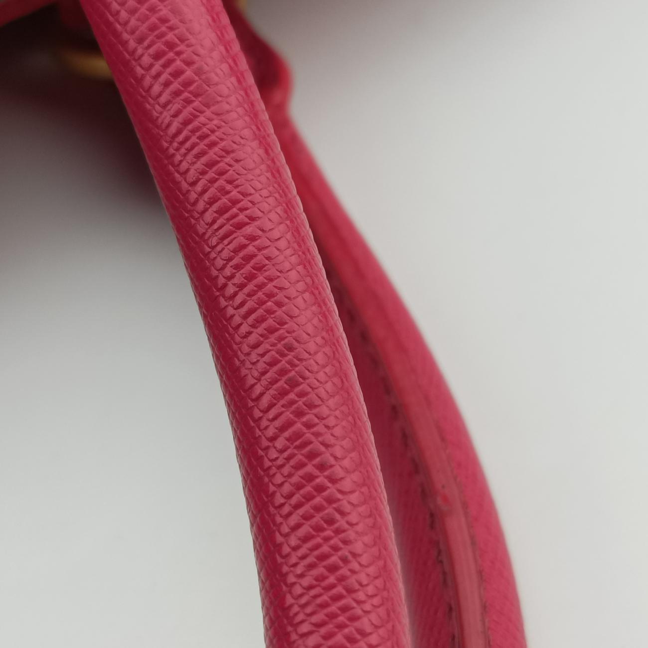 Pre-owned Prada Mini Boston Bowler Pink SAFFIANO Leather BL0823 shoulderbag | stylenewstar