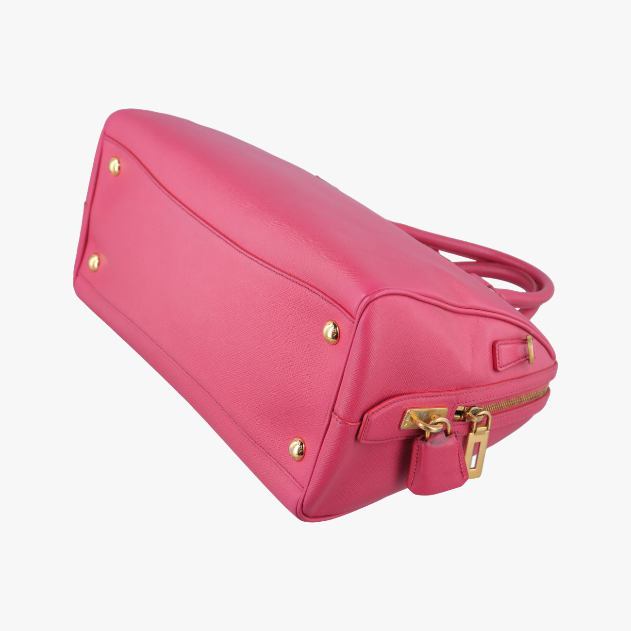 Pre-owned Prada Mini Boston Bowler Pink SAFFIANO Leather BL0823 shoulderbag | stylenewstar