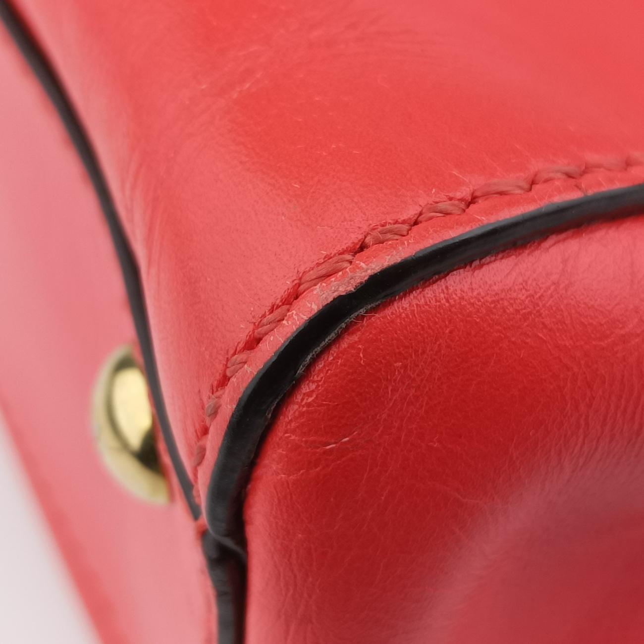 Pre-owned Fendi PEEKABOO Orange Leather 8BN226 shoulderbag | stylenewstar