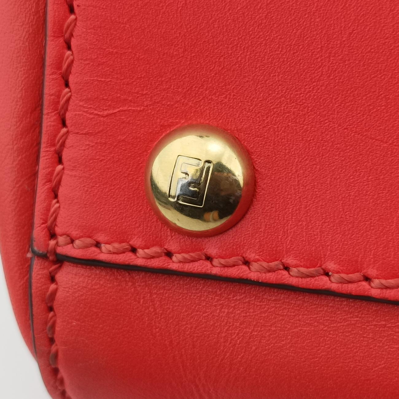 Pre-owned Fendi PEEKABOO Orange Leather 8BN226 shoulderbag | stylenewstar