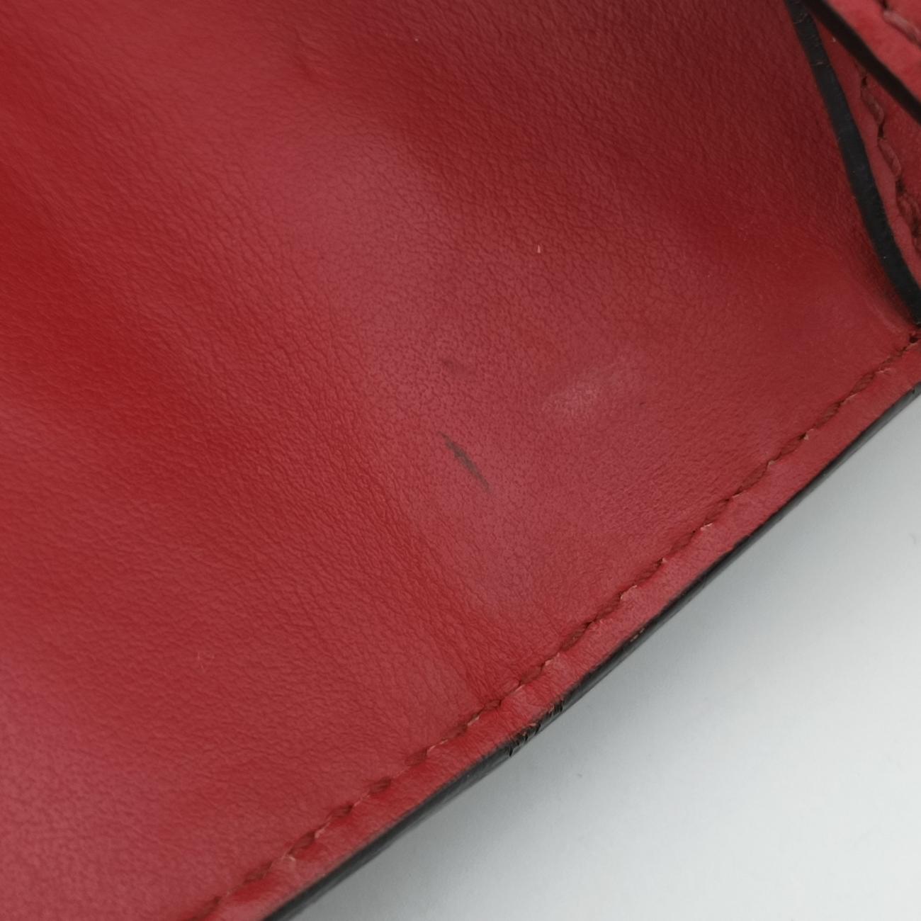 Pre-owned Prada Cahier Red×Black Leather 1BH018 shoulderbag | stylenewstar