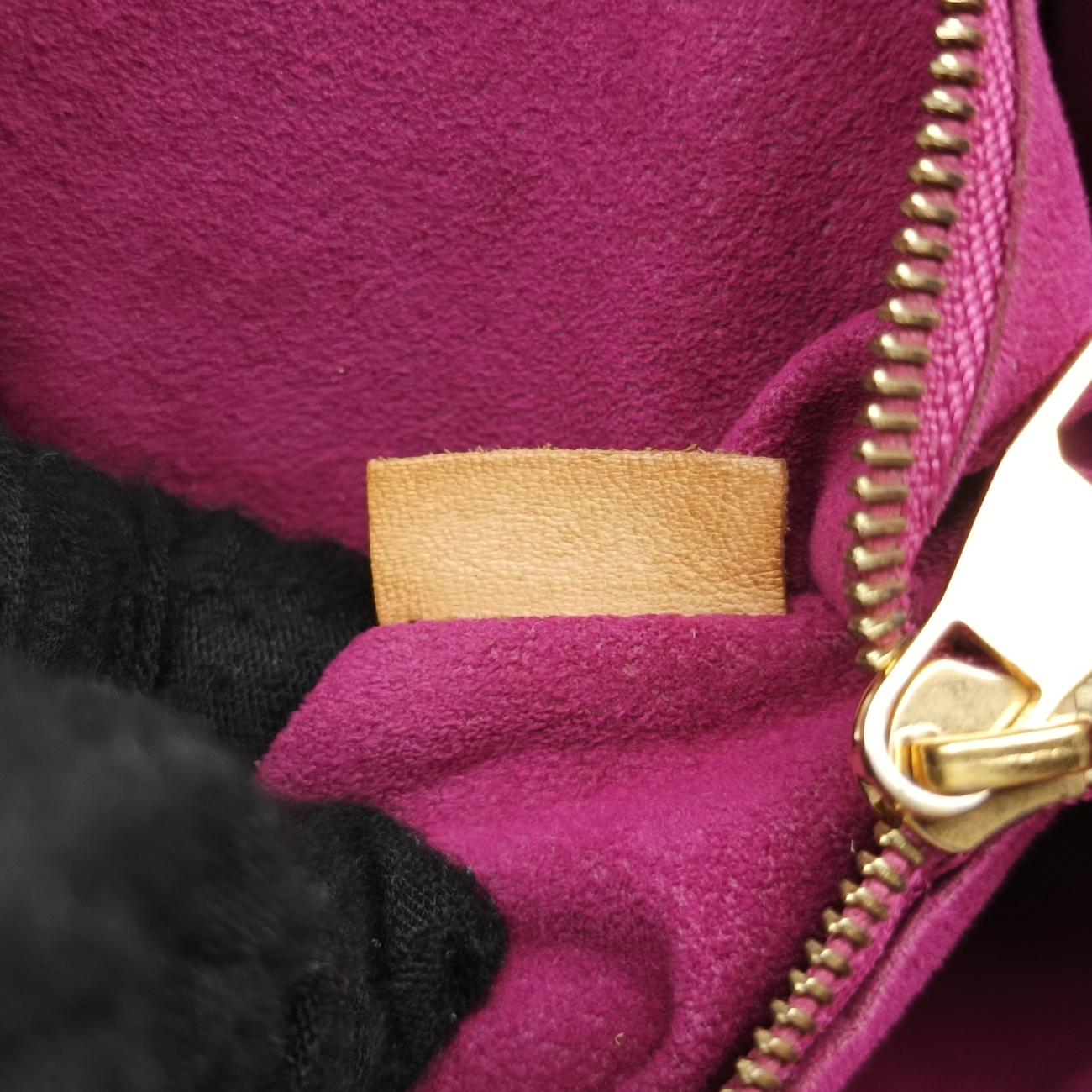 Secondhand Louis Vuitton PALLAS chain brown×Aurore Monogram Canvas×calf leather M41200 shoulderbag | stylenewstar