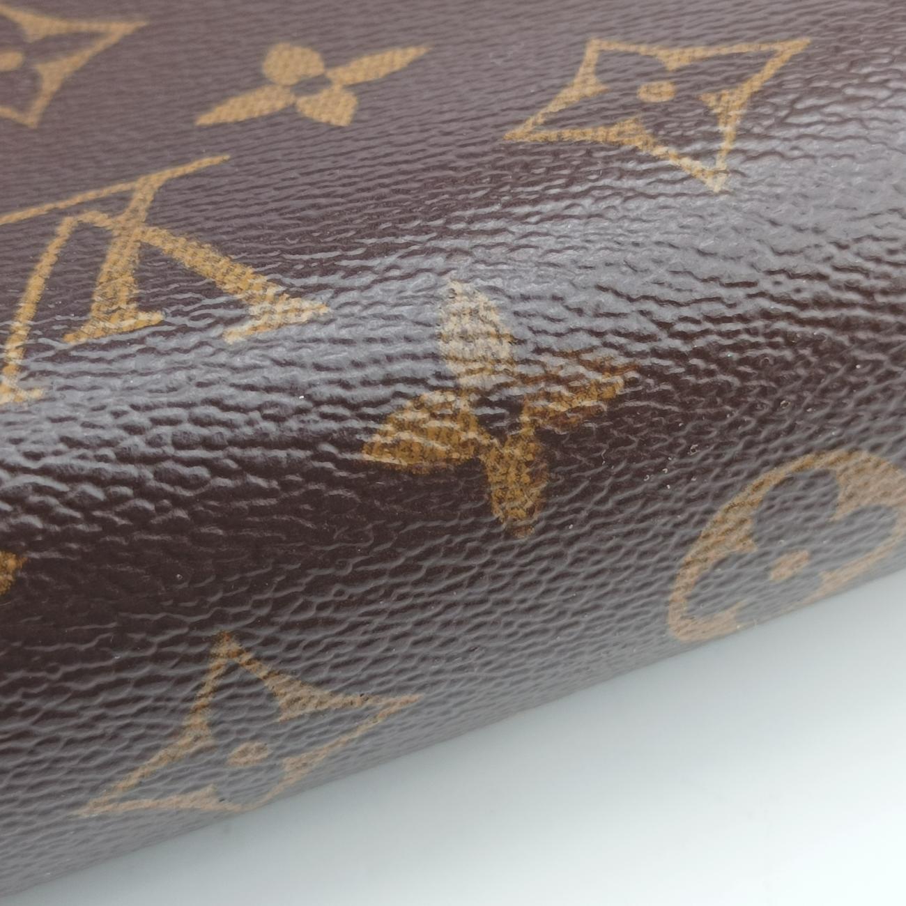 Secondhand Louis Vuitton PALLAS chain brown×Aurore Monogram Canvas×calf leather M41200 shoulderbag | stylenewstar