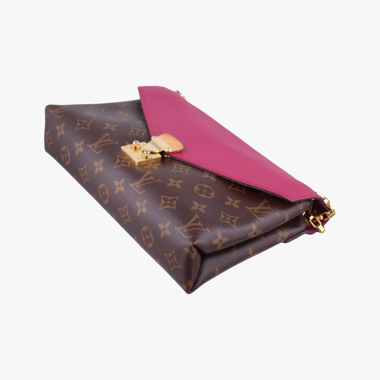 Secondhand Louis Vuitton PALLAS chain brown×Aurore Monogram Canvas×calf leather M41200 shoulderbag | stylenewstar