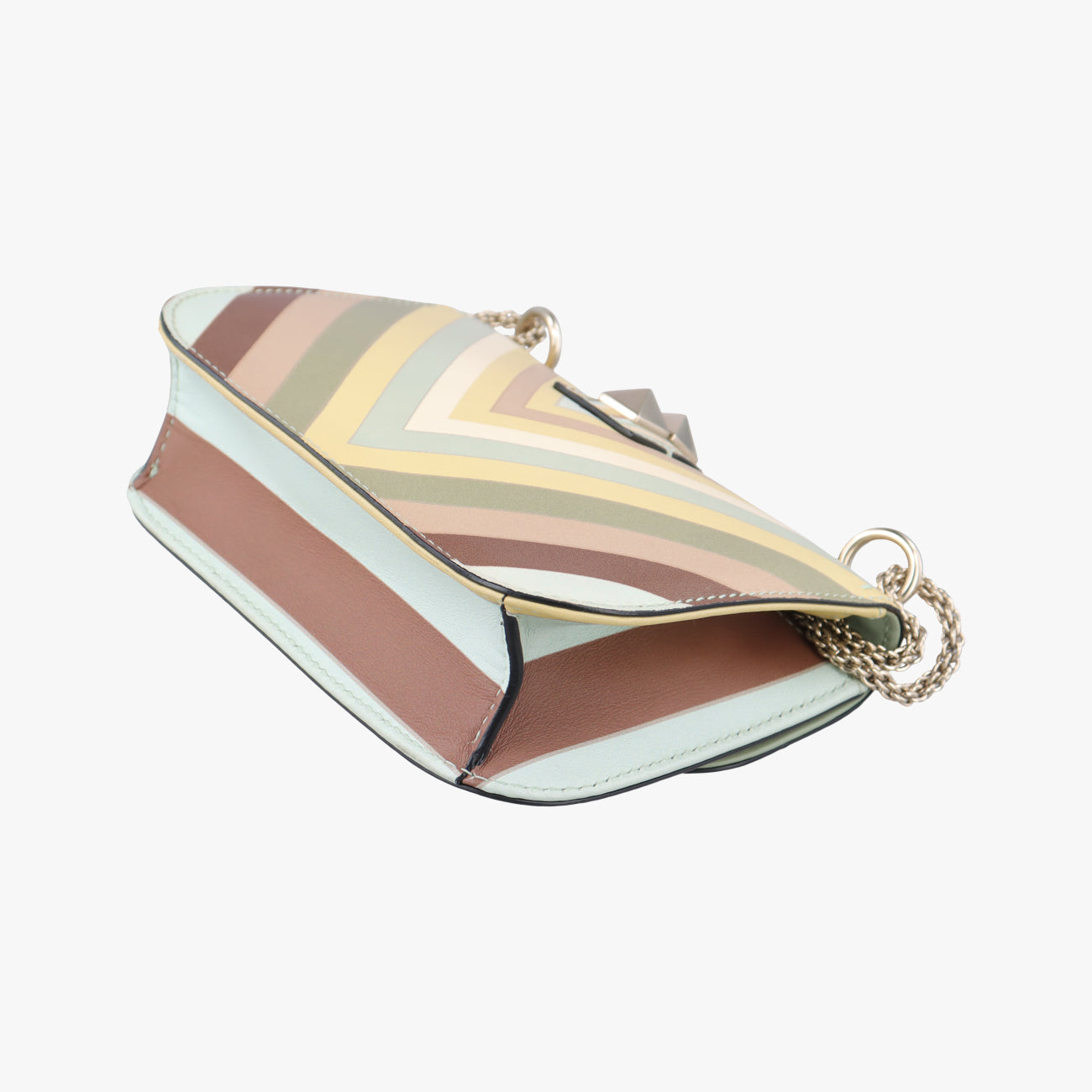 Pre-owned Valentino Rockstud Glam Lock Multicolour Leather  shoulderbag | stylenewstar