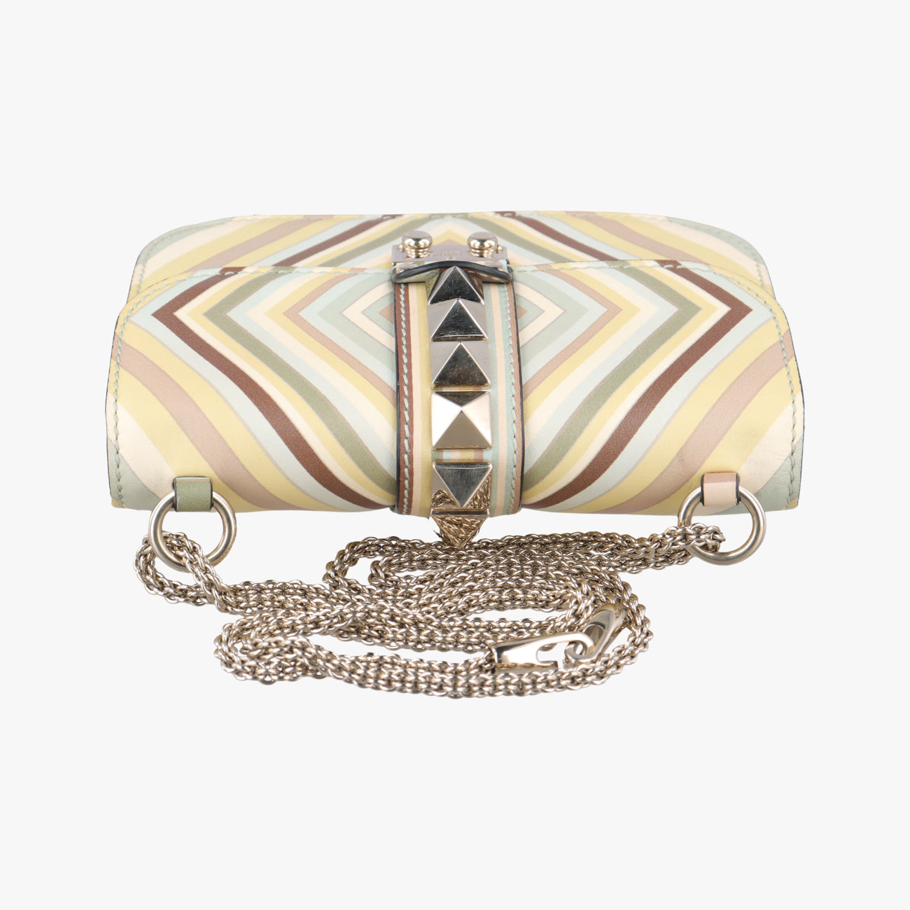 Pre-owned Valentino Rockstud Glam Lock Multicolour Leather  shoulderbag | stylenewstar