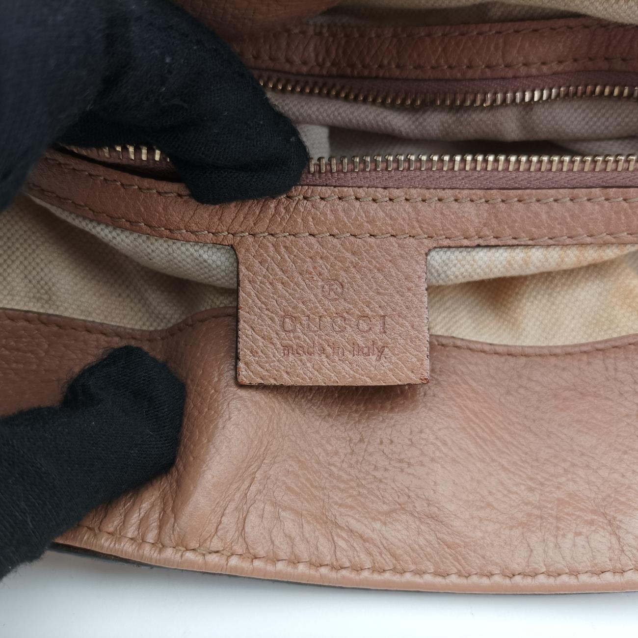 Vintage Gucci Guccissima Bree Beige×Brown PVC coated canvas 353120 shoulderbag | stylenewstar