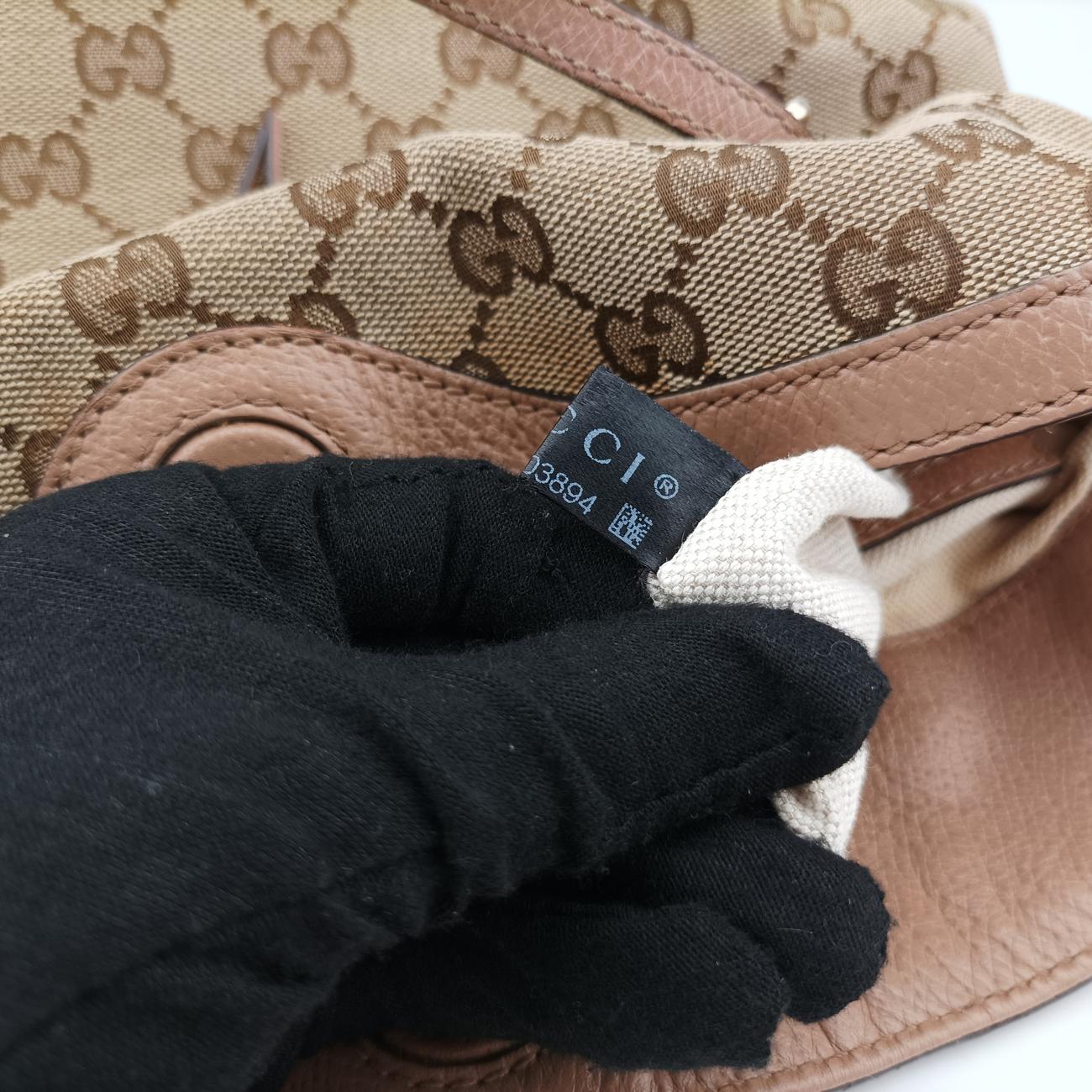 Vintage Gucci Guccissima Bree Beige×Brown PVC coated canvas 353120 shoulderbag | stylenewstar