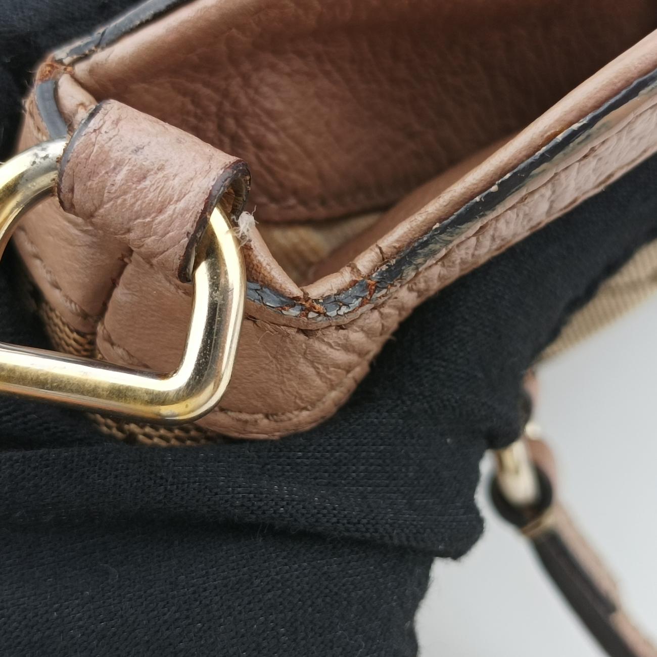 Vintage Gucci Guccissima Bree Beige×Brown PVC coated canvas 353120 shoulderbag | stylenewstar