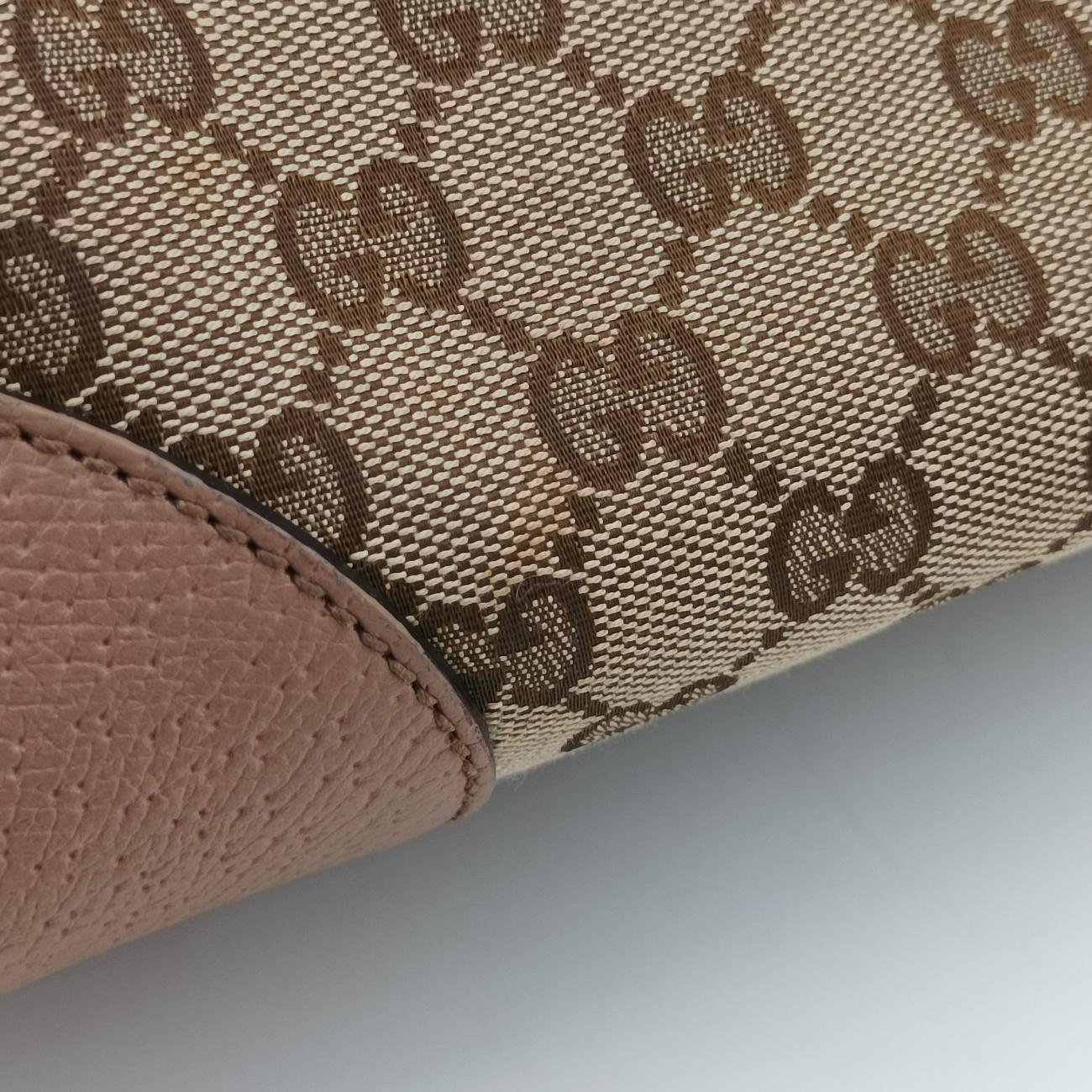 Vintage Gucci Guccissima Bree Beige×Brown PVC coated canvas 353120 shoulderbag | stylenewstar