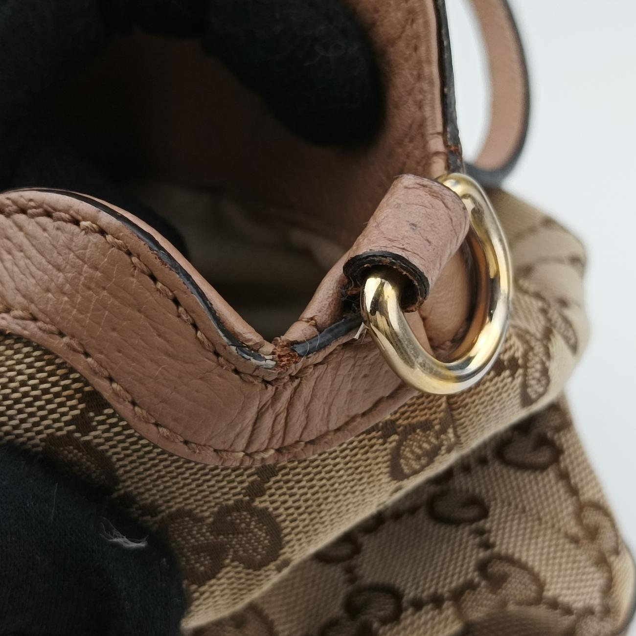 Vintage Gucci Guccissima Bree Beige×Brown PVC coated canvas 353120 shoulderbag | stylenewstar