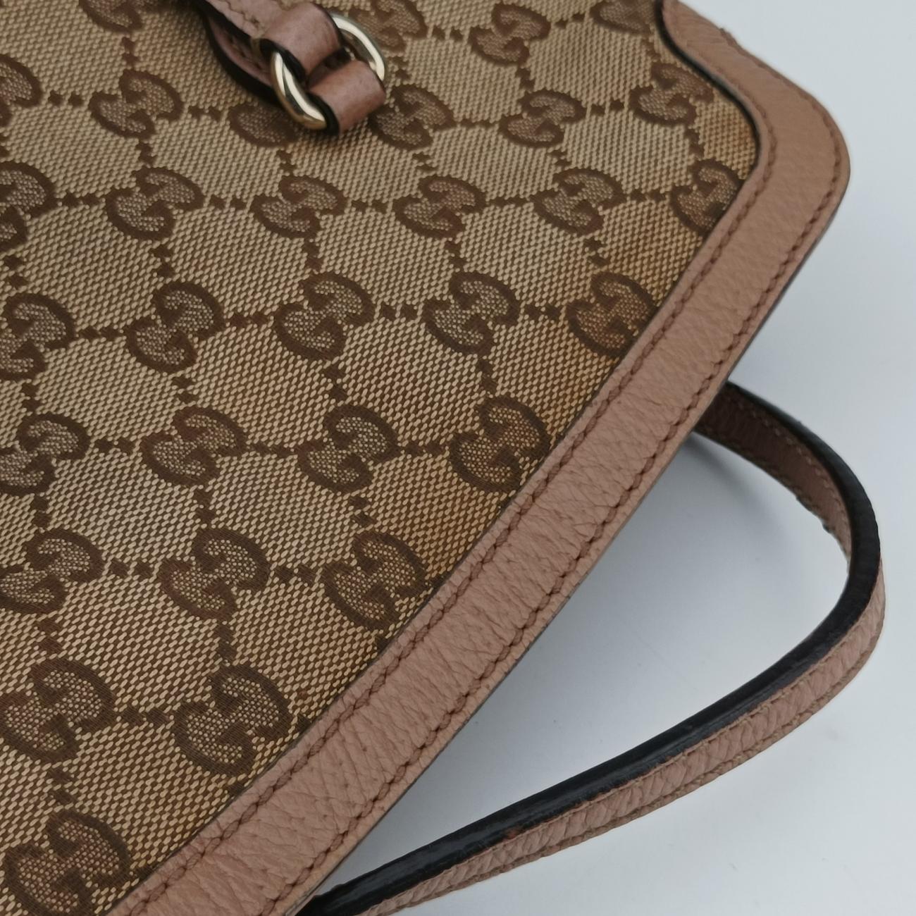 Vintage Gucci Guccissima Bree Beige×Brown PVC coated canvas 353120 shoulderbag | stylenewstar