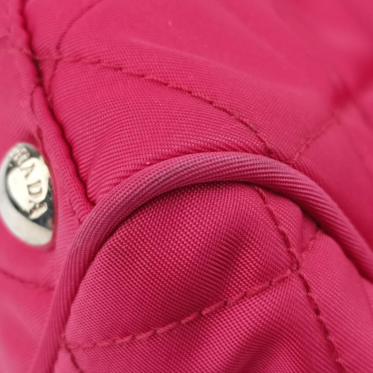 Pre-owned Prada Stitched quilting Rose nylon BR4965 shoulderbag | stylenewstar