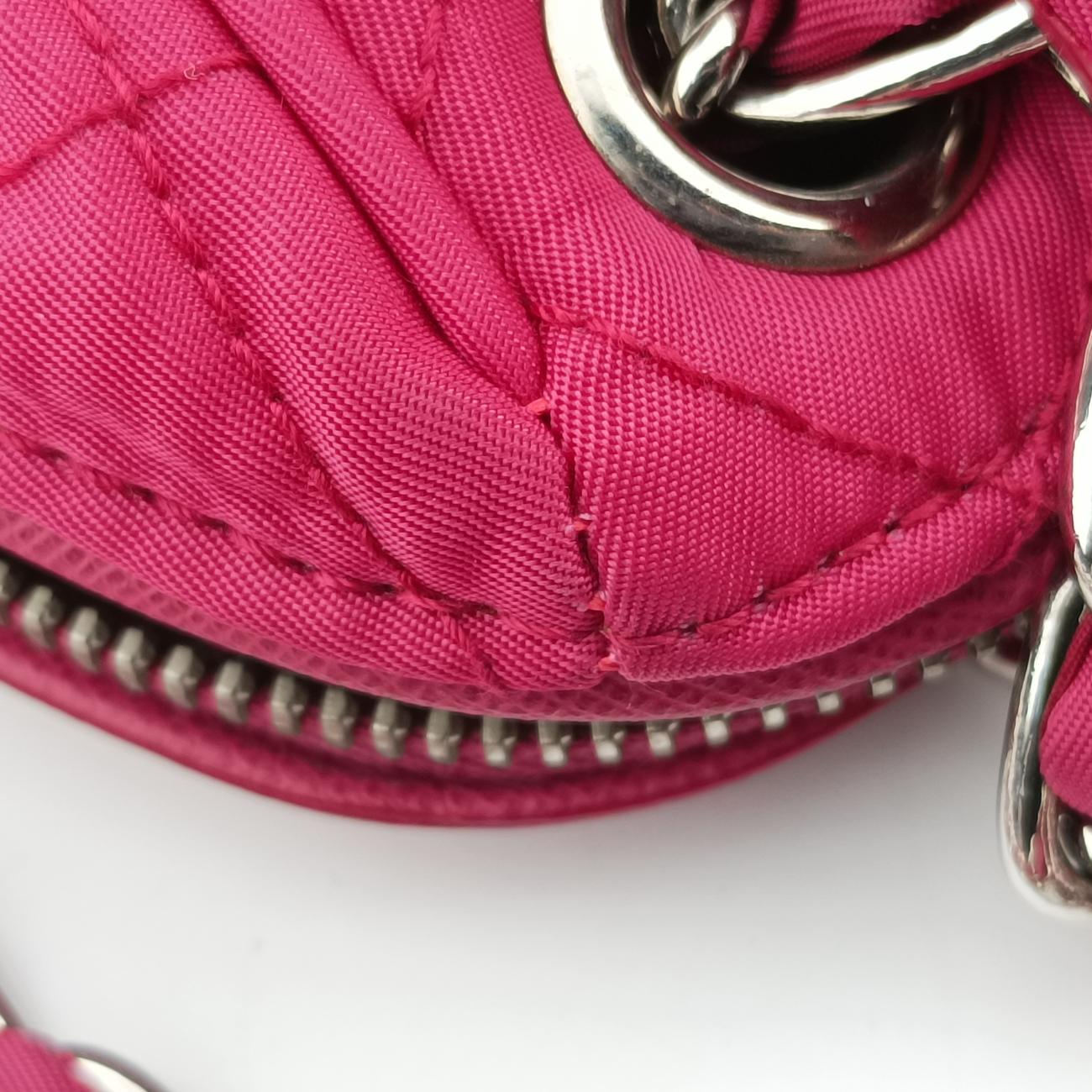 Pre-owned Prada Stitched quilting Rose nylon BR4965 shoulderbag | stylenewstar