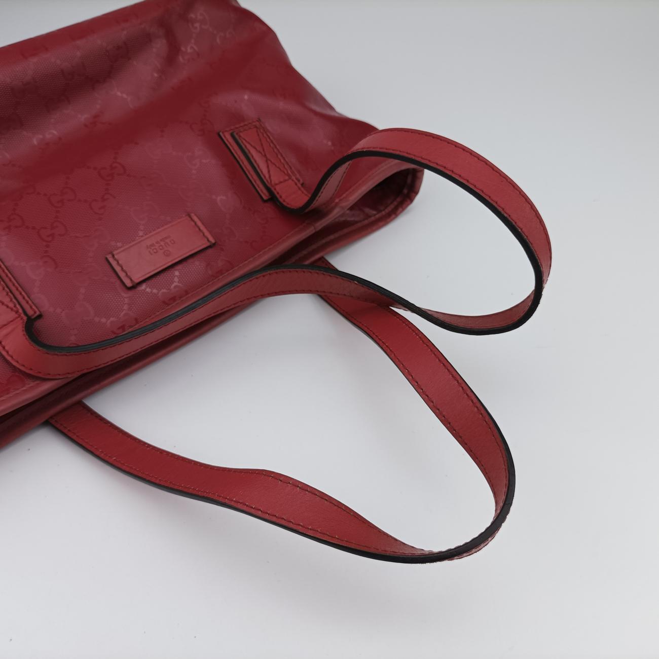 Pre-owned Gucci GG Imprime Red Leather 211138 shoulderbag | stylenewstar