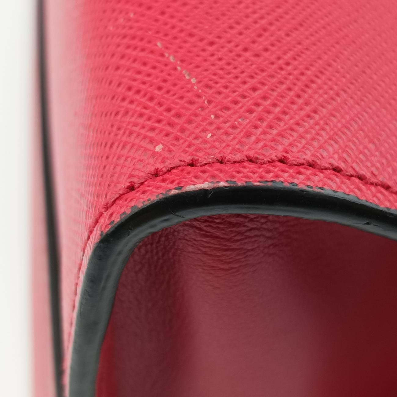 Pre-owned Prada Paradigm Bag Red saffiano leather  shoulderbag | stylenewstar