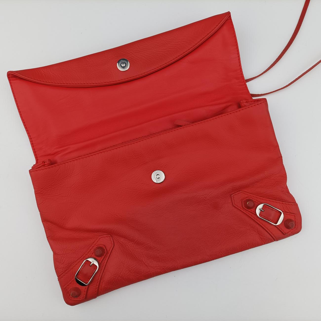 Secondhand Balenciaga Envelop Orange Leather  clutchbag | stylenewstar