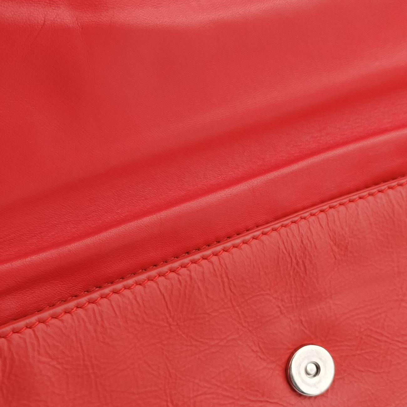 Secondhand Balenciaga Envelop Orange Leather  clutchbag | stylenewstar