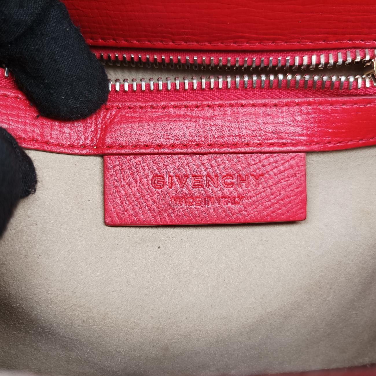 Pre-owned Givenchy Pandora Red Leather  shoulderbag | stylenewstar