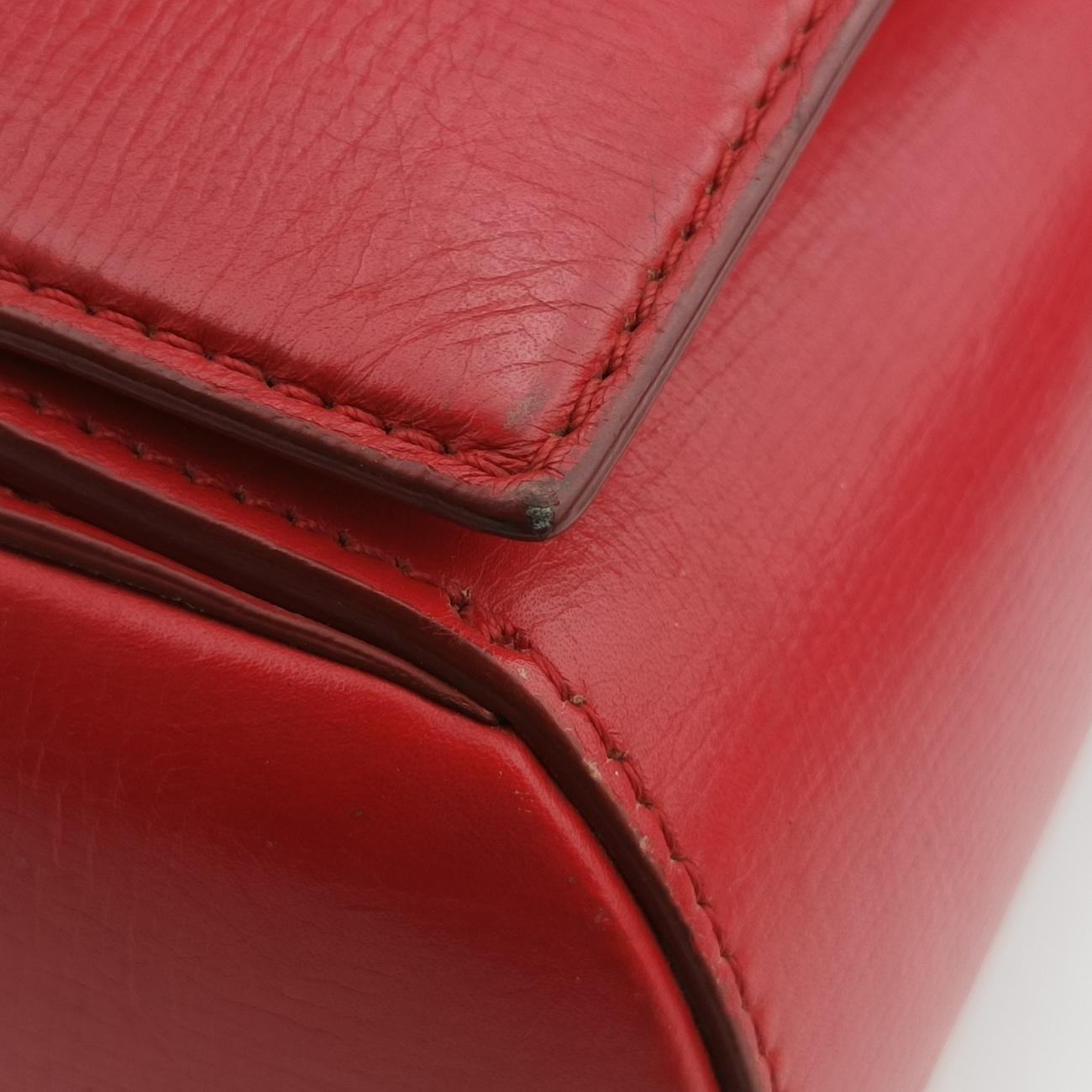 Pre-owned Givenchy Pandora Red Leather  shoulderbag | stylenewstar