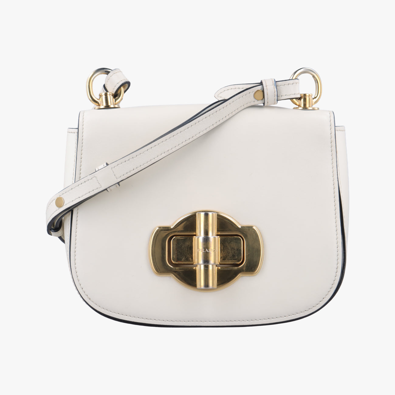 Secondhand Prada Pioneer White Leather 1BD239 shoulderbag | stylenewstar