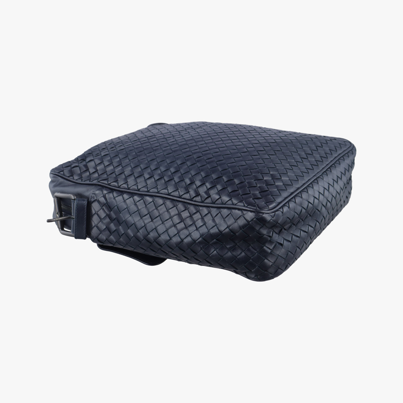 Pre-owned Bottega Veneta Intrecciato Navy lambskin  crossbodybag | stylenewstar