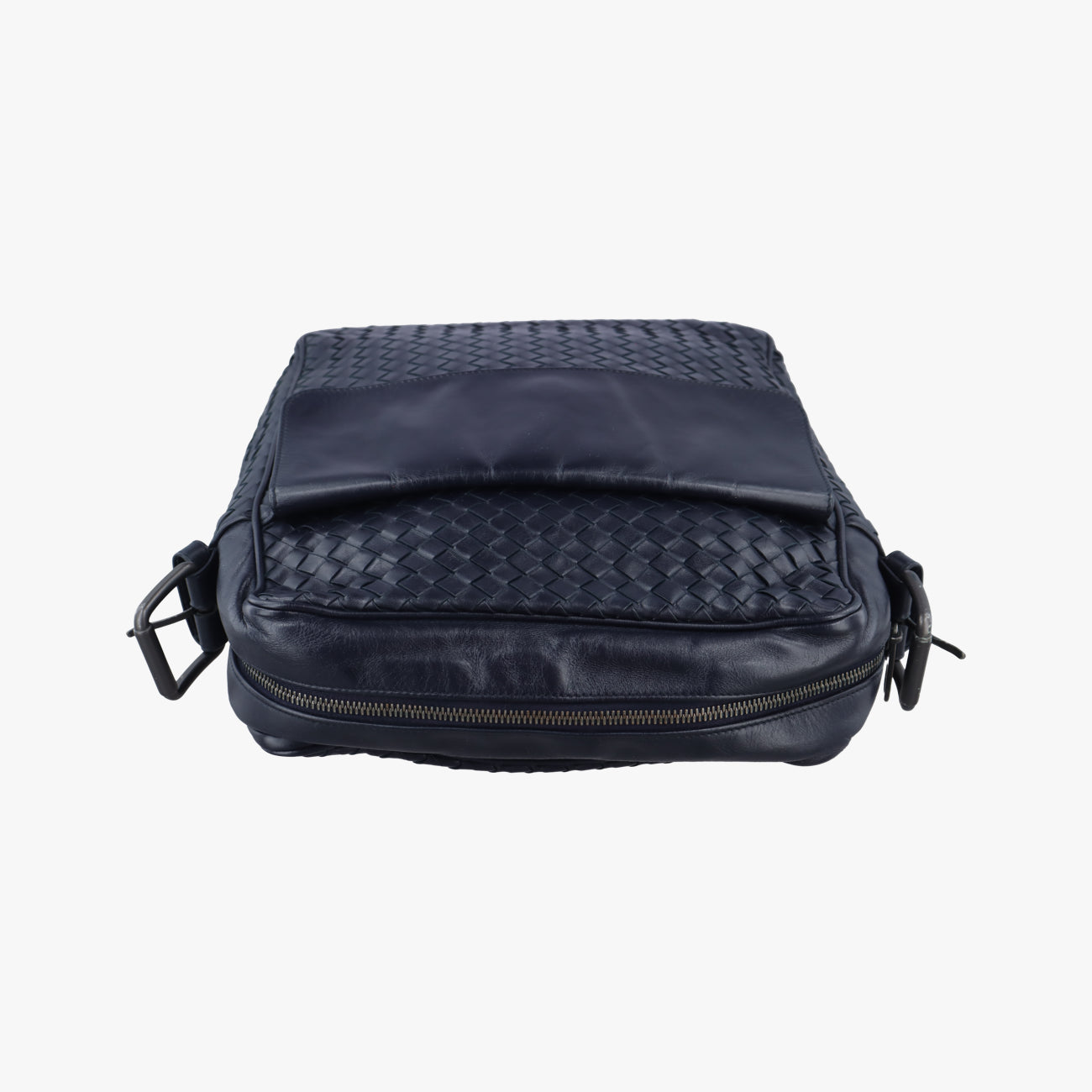 Pre-owned Bottega Veneta Intrecciato Navy lambskin  crossbodybag | stylenewstar