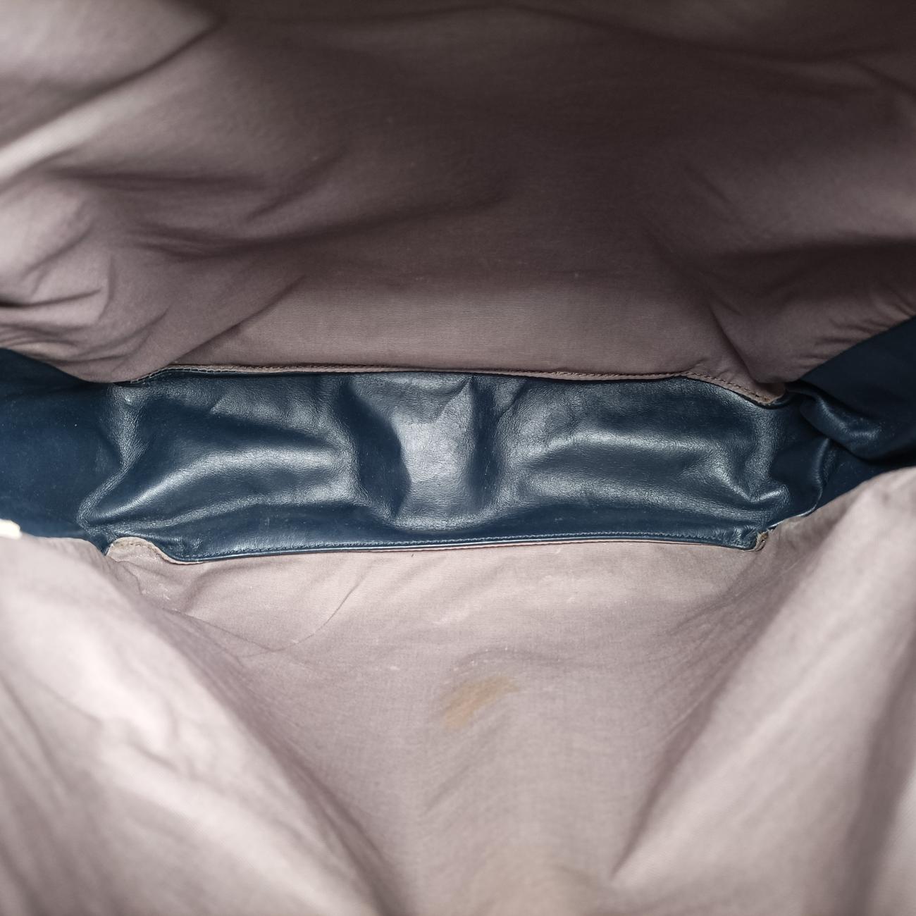 Pre-owned Bottega Veneta Intrecciato Navy lambskin  crossbodybag | stylenewstar