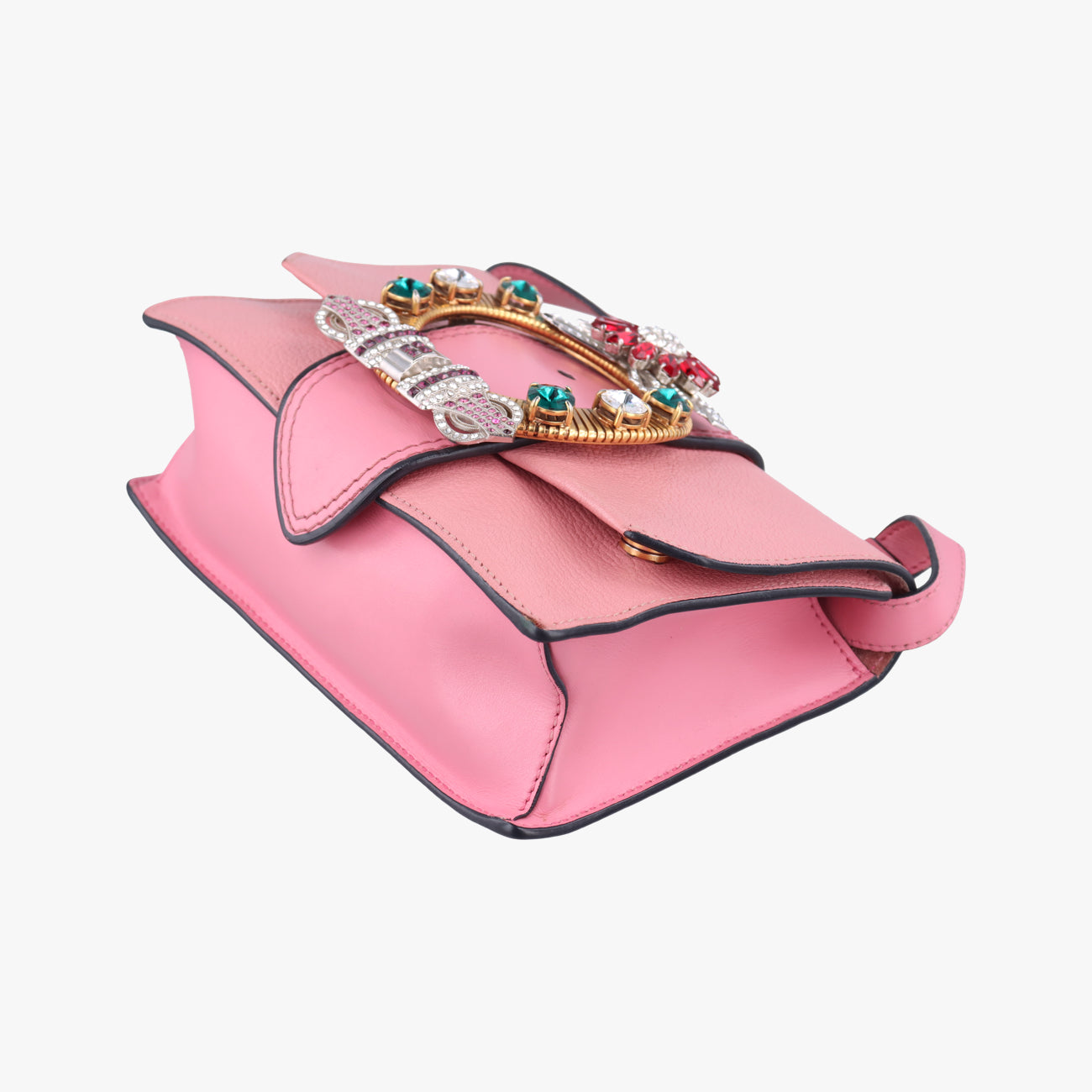 Pre-owned Miu Miu Miu Lady Pink×multicolor Leather  shoulderbag | stylenewstar