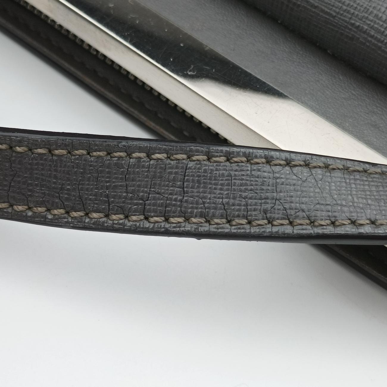 Pre-owned Fendi Demi Jour Grey Leather 8BT222 shoulderbag | stylenewstar